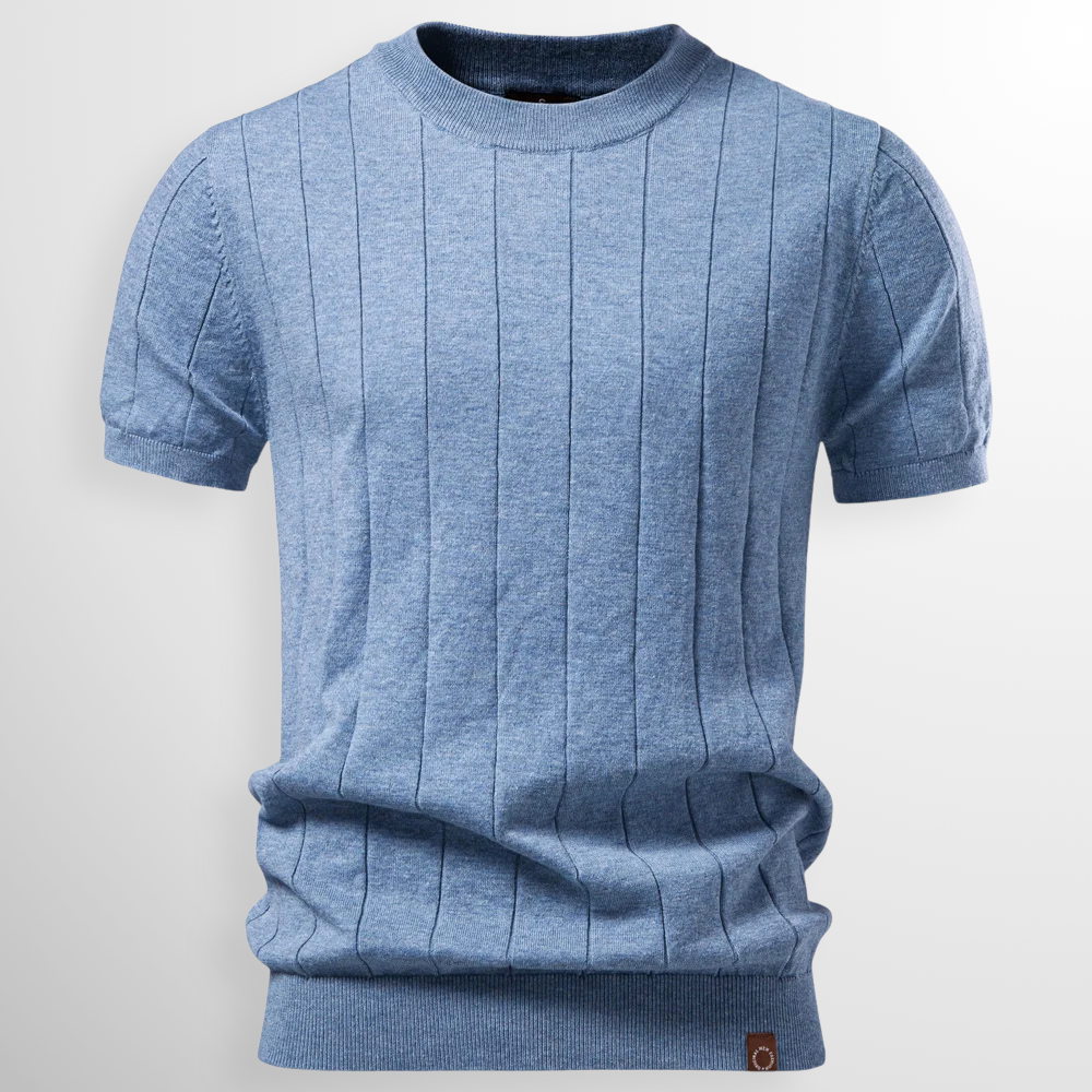 James Oxford Knit Pullover T-Shirt for Men