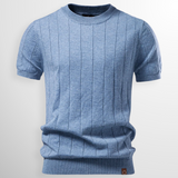 James Oxford Knit Pullover T-Shirt for Men