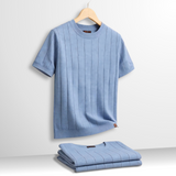 James Oxford Knit Pullover T-Shirt for Men