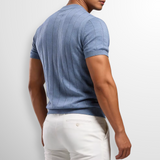 James Oxford Knit Pullover T-Shirt for Men