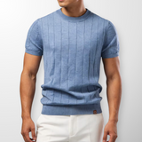 James Oxford Knit Pullover T-Shirt for Men