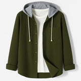 James Oxford Corduroy Hooded Shirt
