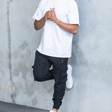 James Oxford Black Cargo Trousers