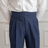 James Oxford Ellis Classic High-Waist Buckle Trousers