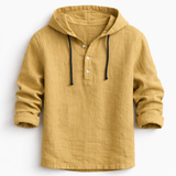 James Oxford Linen Hooded Shirt for Men