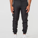 James Oxford Black Cargo Trousers
