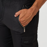 James Oxford Black Cargo Trousers