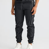 James Oxford Black Cargo Trousers