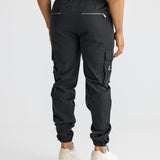 James Oxford Black Cargo Trousers