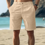 George - Men's Linen Shorts with Pockets
