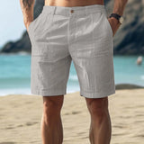 George - Men's Linen Shorts with Pockets