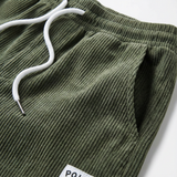 Lucas - Ribbed Casual Shorts with Drawstring