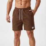 Lucas - Ribbed Casual Shorts with Drawstring