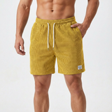 Lucas - Ribbed Casual Shorts with Drawstring
