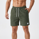 Lucas - Ribbed Casual Shorts with Drawstring