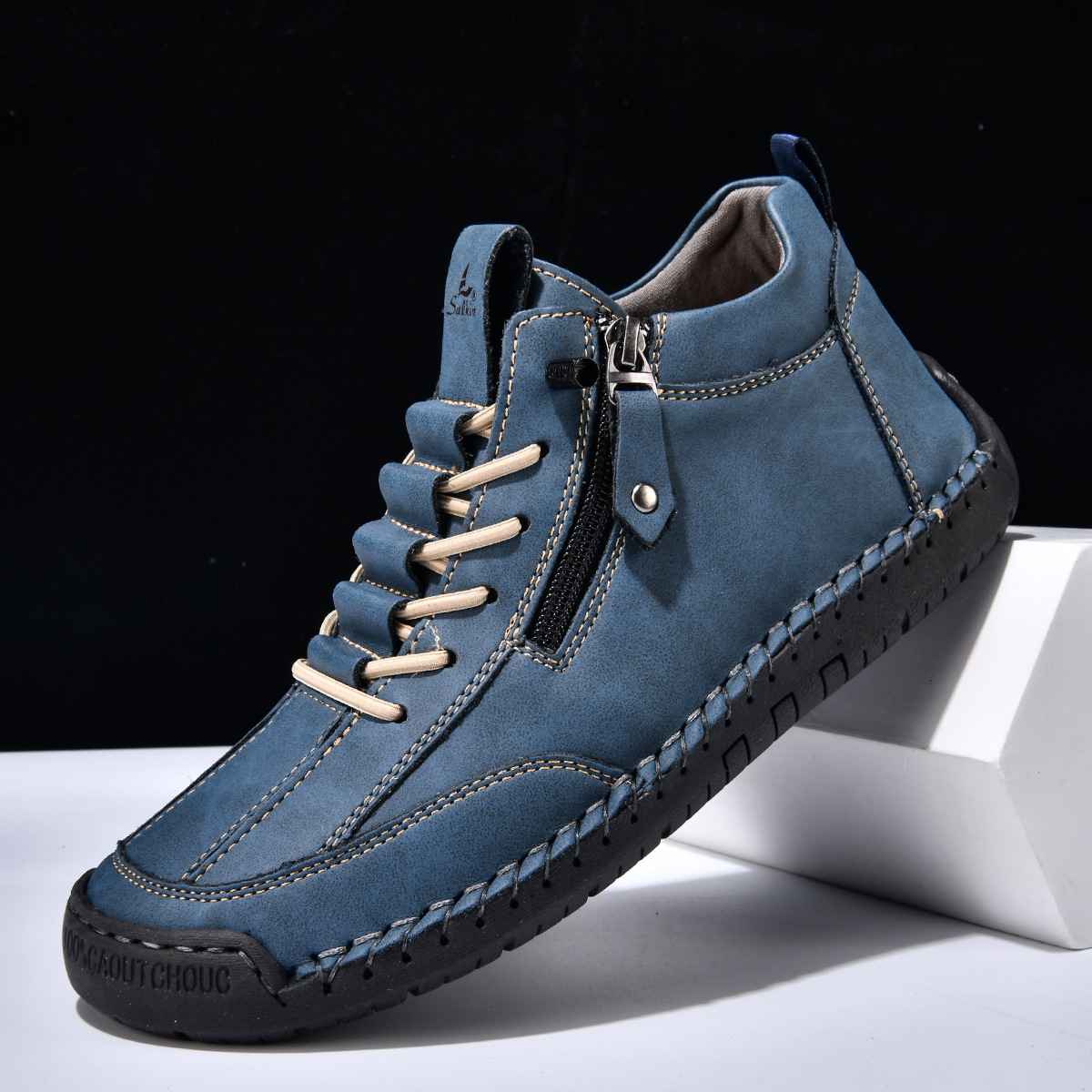 James Oxford Nubuck Zip Shoes for Men