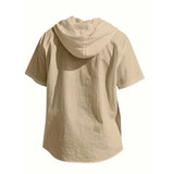 Men's Cotton Linen Hooded Shirt | Lightweight Breathable Summer Essential