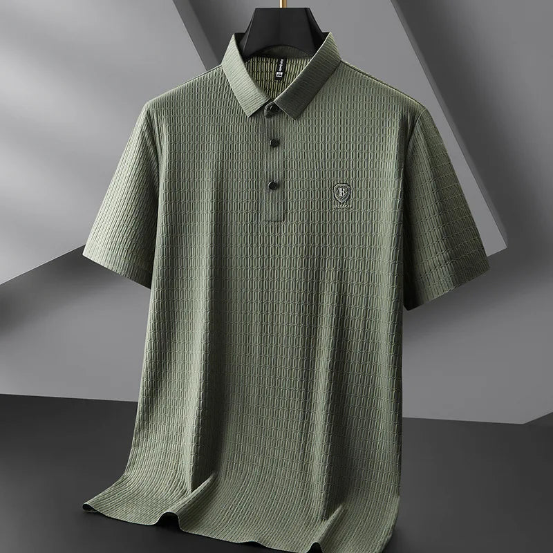 Men's Ice Silk Polo Shirt | Lightweight Breathable Summer Essential