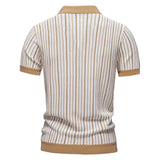 Men's Knitted Mesh Polo Shirt | Stylish Breathable Office Essential
