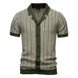 Men's Knitted Mesh Polo Shirt | Stylish Breathable Office Essential