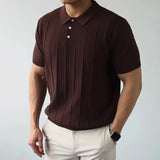 Men's Knitted Polo Shirt | Refined Summer Business Casual Fit