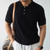 Men's Knitted Polo Shirt | Refined Summer Business Casual Fit