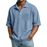 Men's Lightweight Waffle Shirt | Breathable Slim Fit Essential