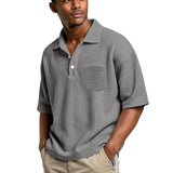 Men's Lightweight Waffle Shirt | Breathable Slim Fit Essential