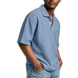 Men's Lightweight Waffle Shirt | Breathable Slim Fit Essential