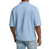 Men's Lightweight Waffle Shirt | Breathable Slim Fit Essential