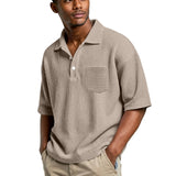 Men's Lightweight Waffle Shirt | Breathable Slim Fit Essential