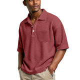 Men's Lightweight Waffle Shirt | Breathable Slim Fit Essential