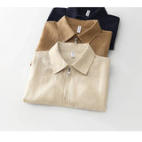 Men's Linen Blend Short Sleeve Polo Shirt | Breathable Casual Summer Essential