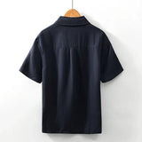 Men's Linen Blend Short Sleeve Polo Shirt | Breathable Casual Summer Essential