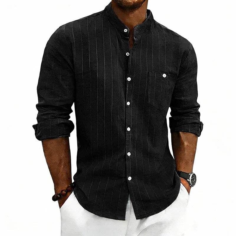 Men's Linen Button-Up Shirt | Lightweight Breathable Spring Essential