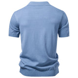 Men's Silk Stripe Polo Shirt | Breathable Casual Summer Top