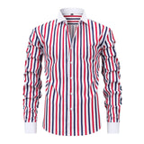 Men's Stretch Polyester Long-Sleeved Shirt | Breathable Casual Spring Essential