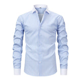 Men's Stretch Polyester Long-Sleeved Shirt | Breathable Casual Spring Essential