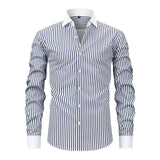 Men's Stretch Polyester Long-Sleeved Shirt | Breathable Casual Spring Essential
