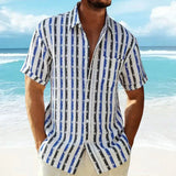 Men's Striped Knit T-Shirt | Vintage Textured Summer Essential