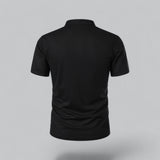 James Oxford Collarless Polo Shirt for Men