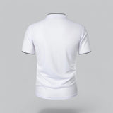 James Oxford Collarless Polo Shirt for Men