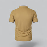 James Oxford Collarless Polo Shirt for Men