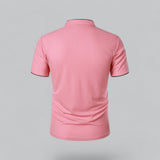 James Oxford Collarless Polo Shirt for Men