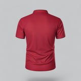 James Oxford Collarless Polo Shirt for Men