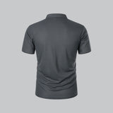 James Oxford Collarless Polo Shirt for Men