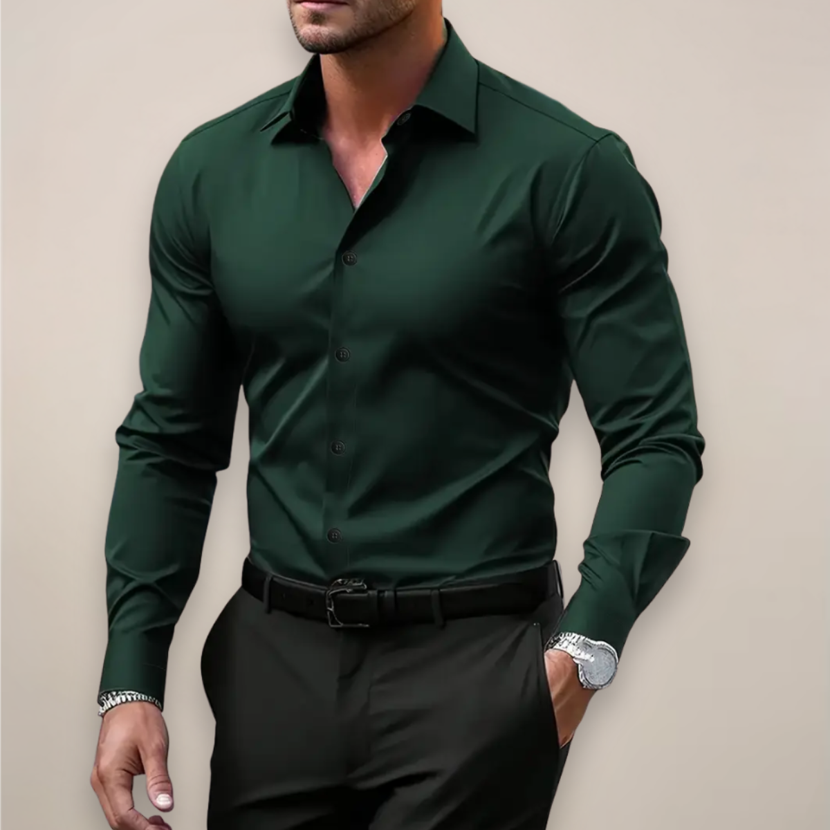 James Oxford Fitted Shirt for Men