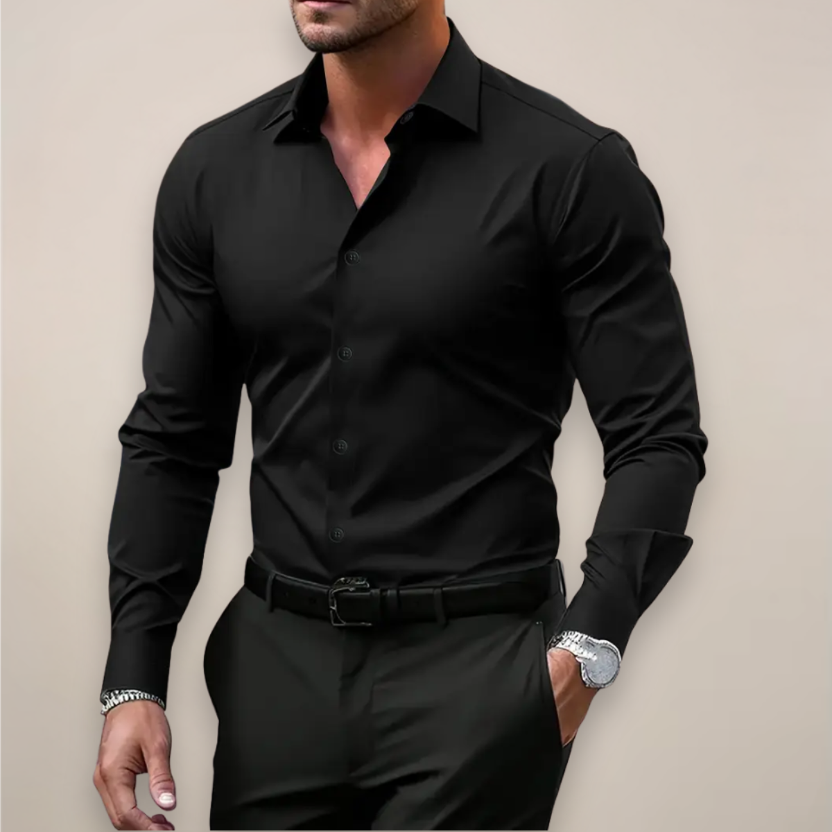James Oxford Fitted Shirt for Men
