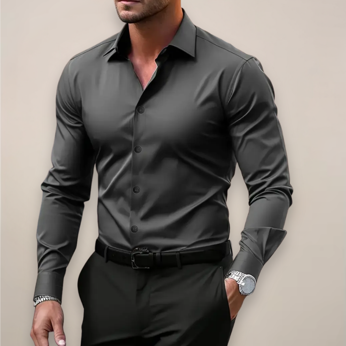 James Oxford Fitted Shirt for Men