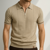 Monza Zip-Knit Polo Shirt